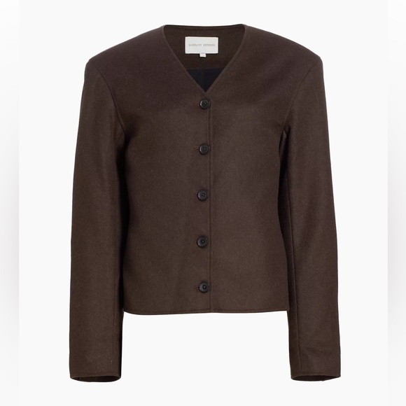 Loulou Studio Jackets & Blazers - LOULOU STUDIO Vega Wool Blend Top/Jacket in Marled Brown
